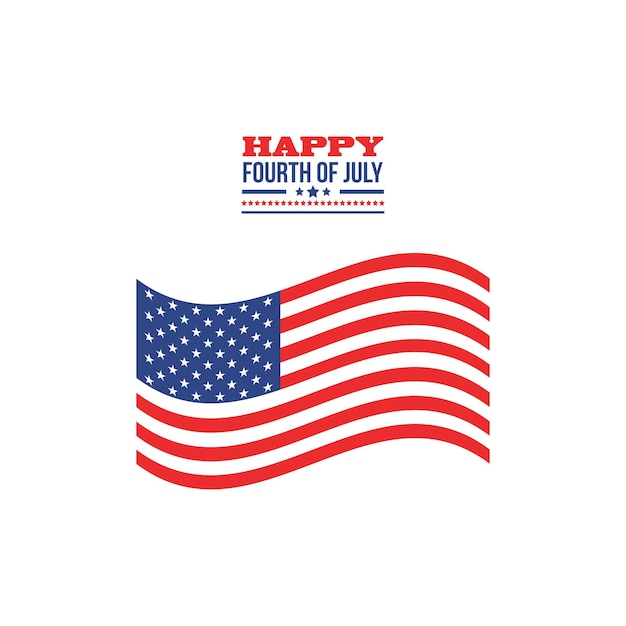 4th of july happy independence day holiday background Free Vector