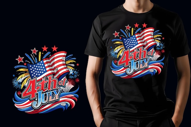 4th of July happy independence day tshirt design