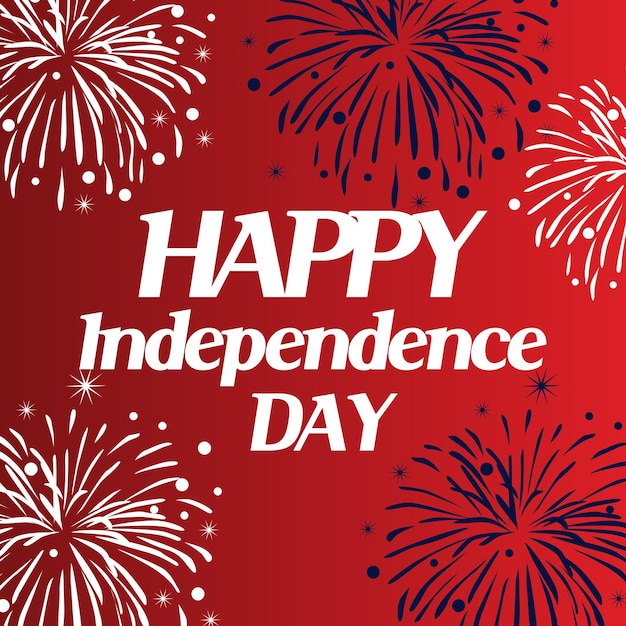 4th of July Happy Independence Day of USA Ad design In Red Color