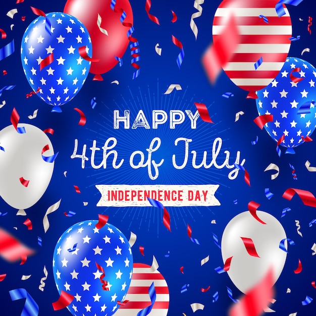 4th of July Independence day greeting card design