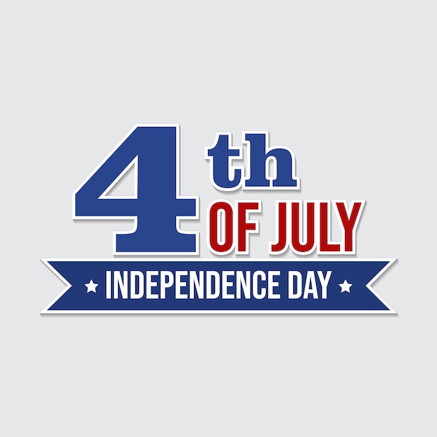 4th of july independence day greeting card illustration american independence day