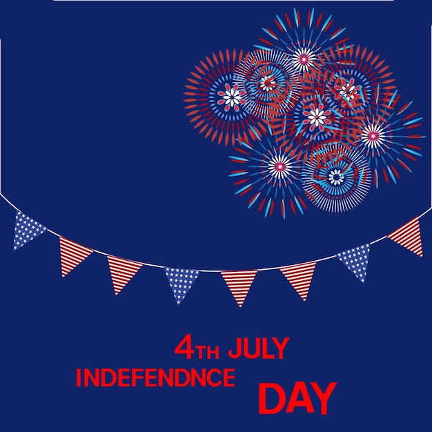 Vector 4th of july independence day holiday illustration