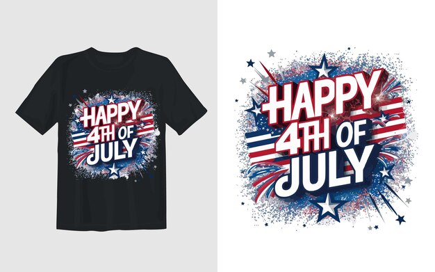 Vector 4th july independence day tandey tshirt design