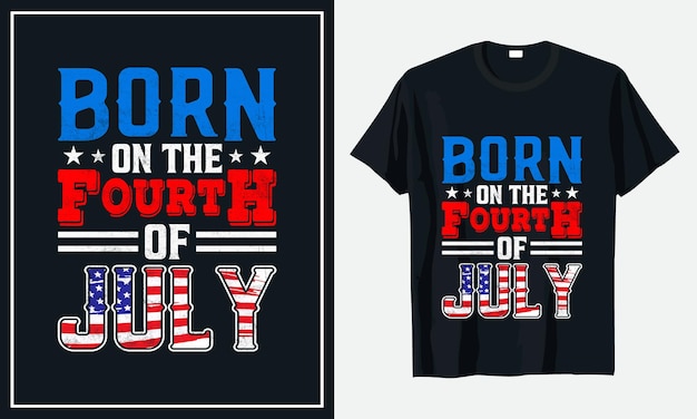 4th of July Independence Day Tshirt Design Premium Vector