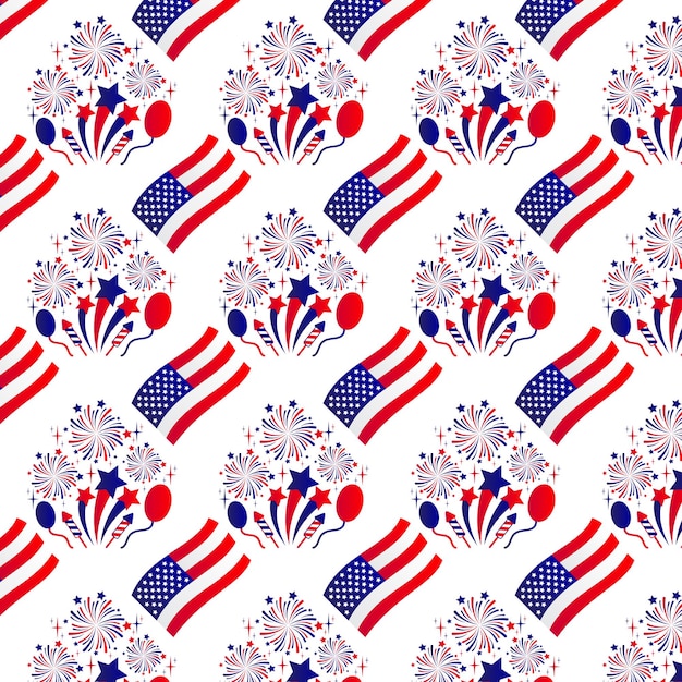 Vector 4th of july pattern independence day