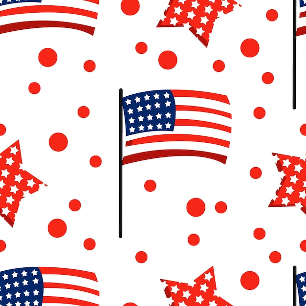 4th of July seamless pattern