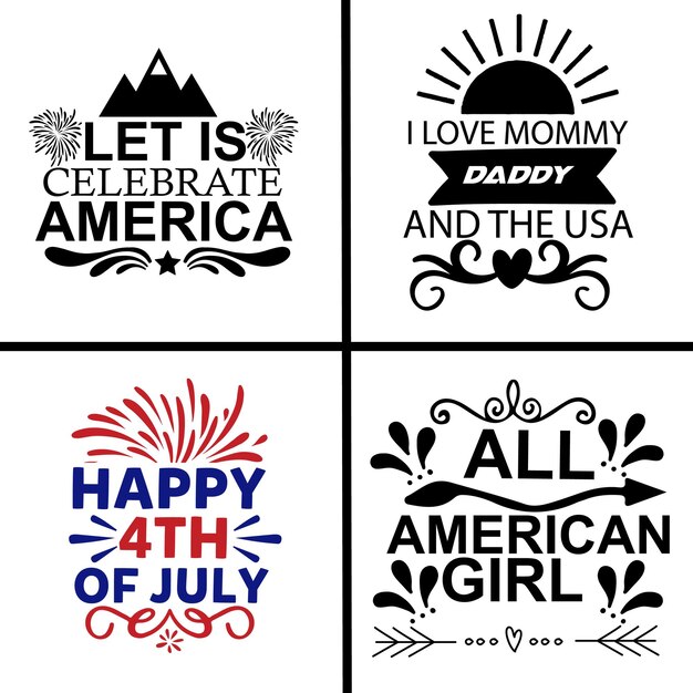 Vector 4th of july svg bundle