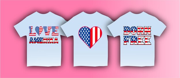 Vector 4th of july tshirt design bundle