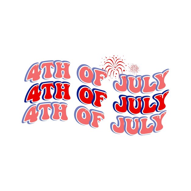 Vector 4th of july tshirt