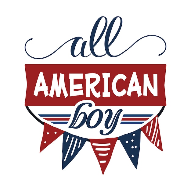 4th of July typography