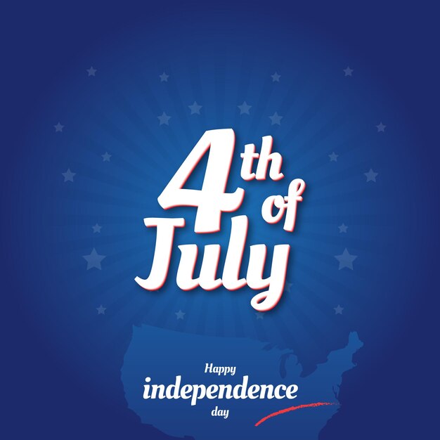 4th of July USA independence day 3d Design Template