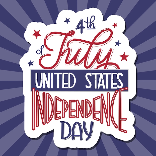 4th of July. USA independence day. elements for invitations, posters, greeting cards. T-shirt design