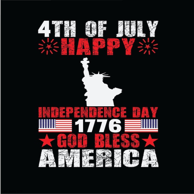 4th of July vector t-shirt design