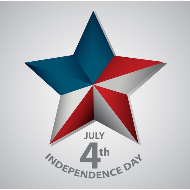 4th of July With Star USA Independence Day Vector Design Background 4th of July Happy Independence