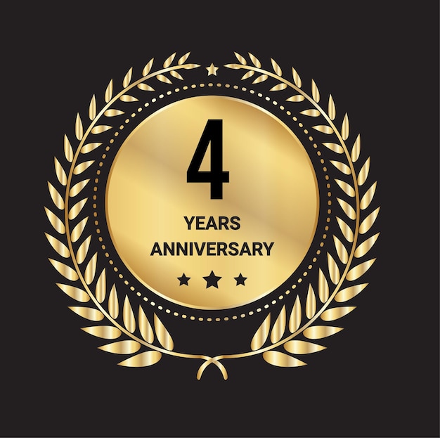 4th Years Anniversary Logo Design, 4 years anniversary