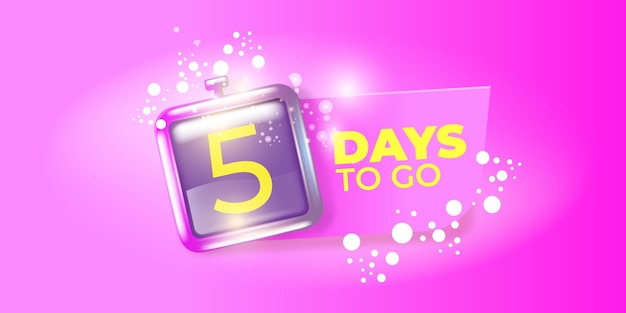 5 days to go banner design template