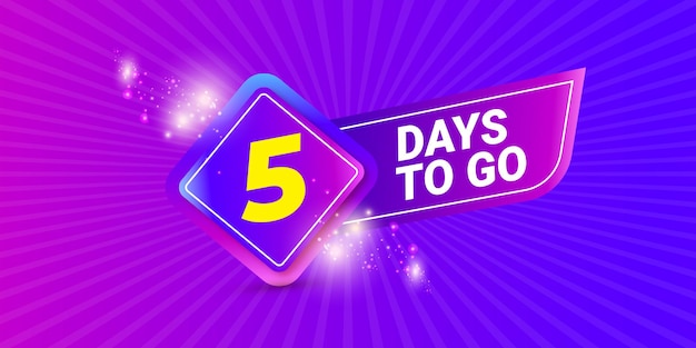 5 days to go banner design template