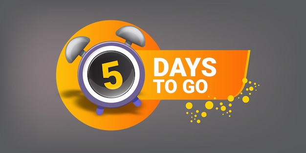 5 days to go banner design template