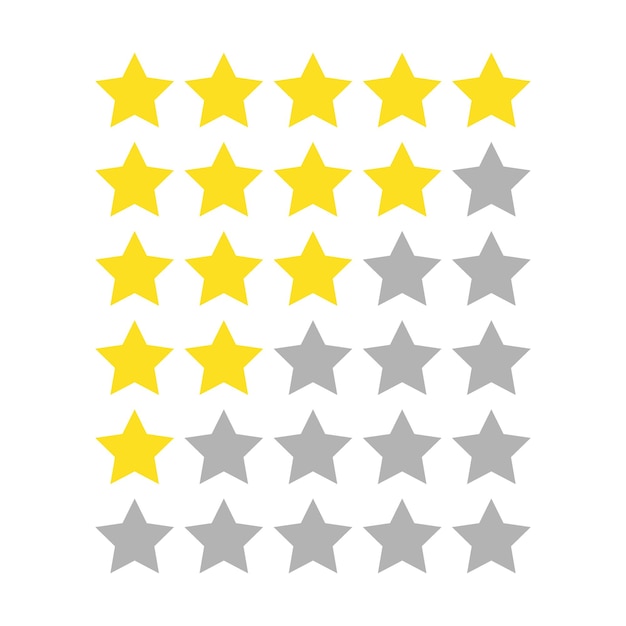 5 star rating icon vector illustration eps10 Isolated badge for website or app stock infographics