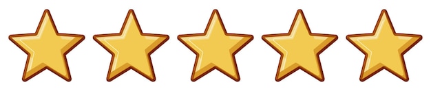 5 stars icon consumer rating symbol isolated simple vector design for posters apps and web