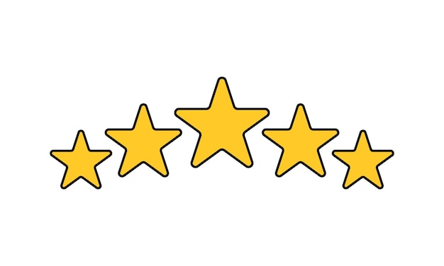 5 stars icon set. Customer feedback concept. Vector EPS 10. Isolated on white background