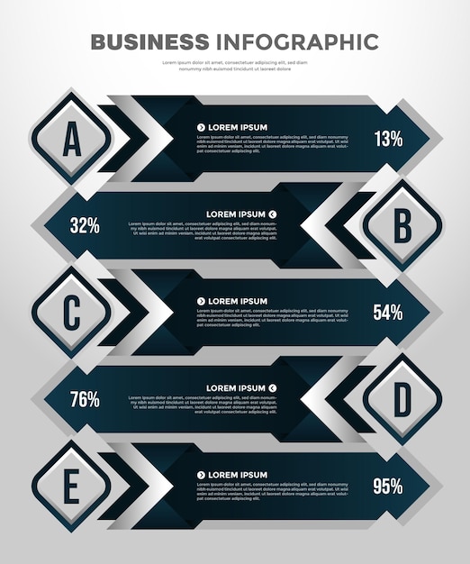 5 Step Business Infographic Template