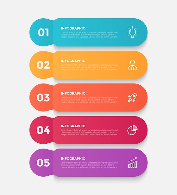 5 Step business infographic template