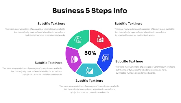 5 step info graphic elements