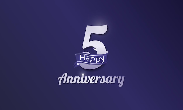 5 year Anniversary Greeting luxury background