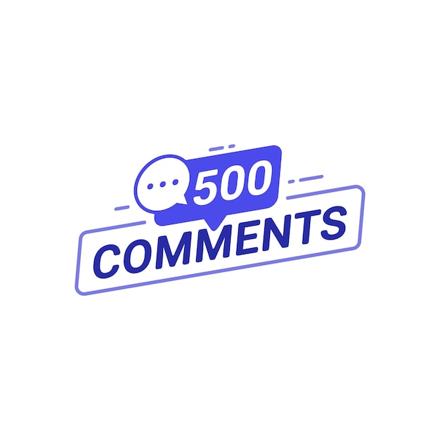 500 Comments social media banner template Vector illustration