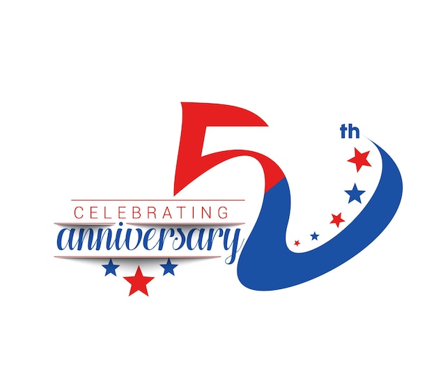 50th Years Anniversary Celebration Design.