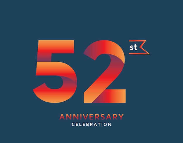 52st anniversary colorful