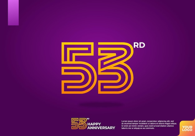 53rd anniversary logotype