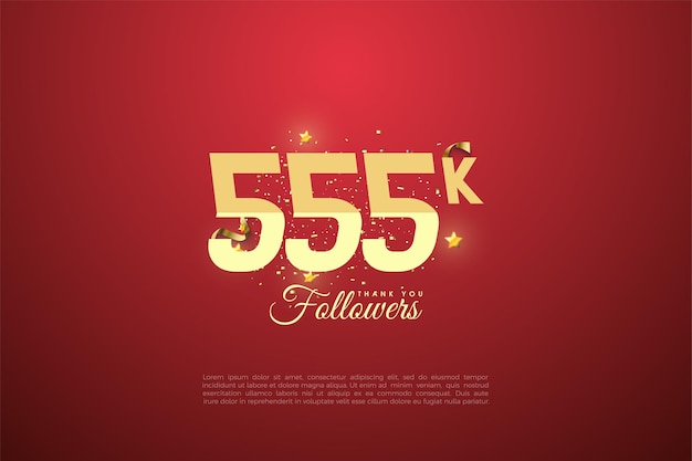 555k background followers with graded numbers