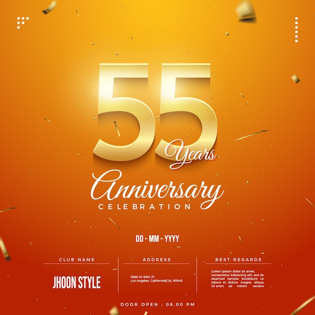 55th anniversary with shiny orange color.