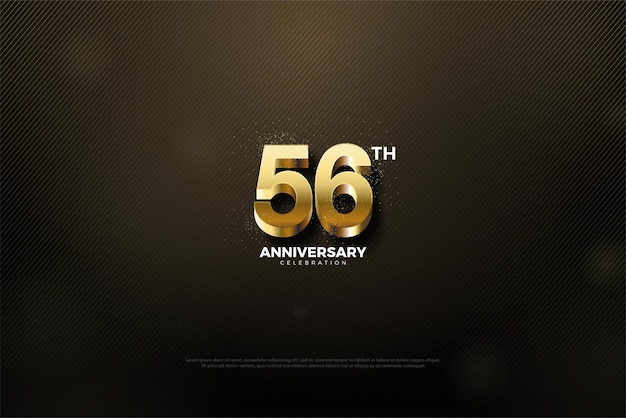 56th anniversary celebration with realistic 3d numbers.