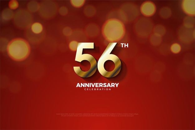 56th anniversary with the color of the numbers in the combination.