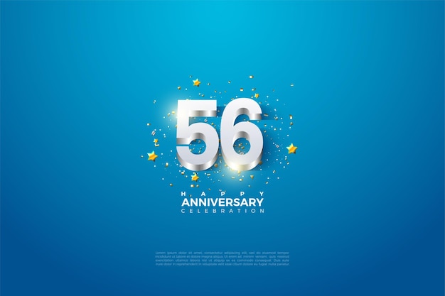 56th anniversary with gold plated numbers