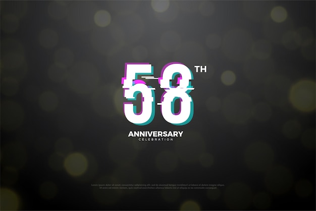 58th anniversary with digital numbers.