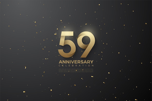 59th Anniversary with special patterned numbers