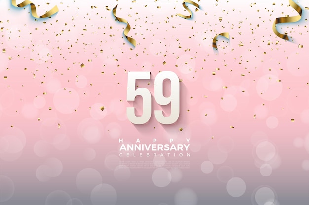 59th Anniversary with subtle shaded numbers