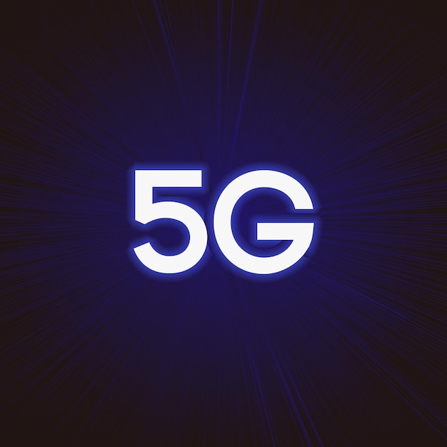 5G concept banner on bright background new mobile communication technology and smartphone network symbol for website ui mobile app 10 eps