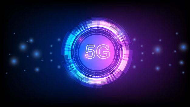 5G network wireless systems and internet vector illustration. The concept of 5G network, high-speed