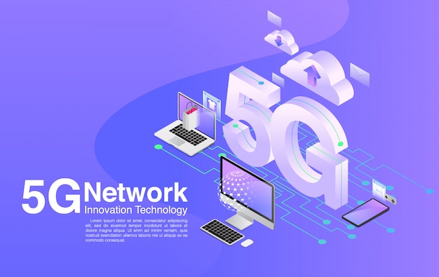 5g technology speed internet broadband hotspots wifi global network telecommunication, isometric , 5g , network technology