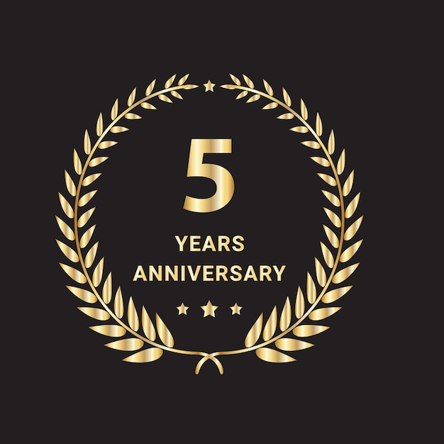 5th Years Anniversary Logo Design, 5 years anniversary