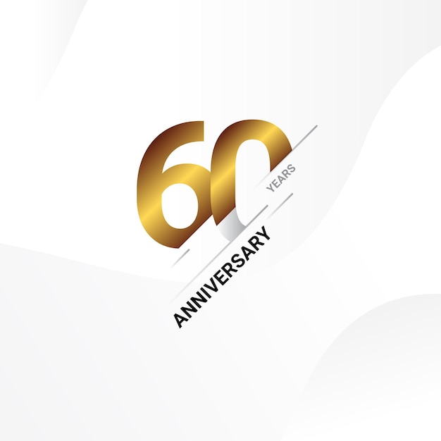 60 year anniversary celebration template design