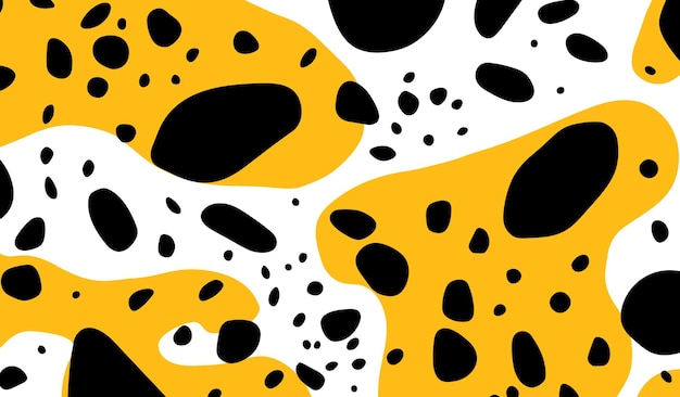 Vector 60s and 70s vibes cheetah animal print seamless pattern in retro style