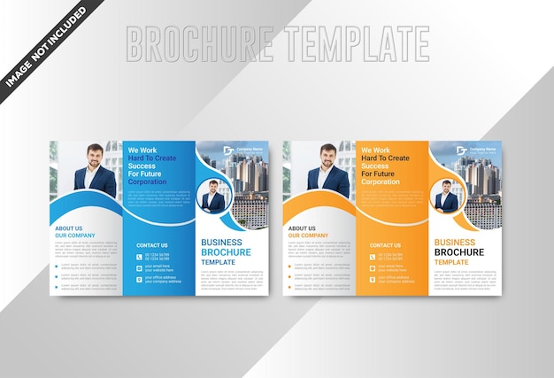 61 Vector elegant abstract curves design trifold brochure template