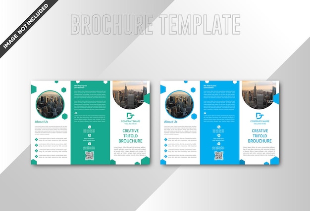 61 Vector elegant abstract curves design trifold brochure template