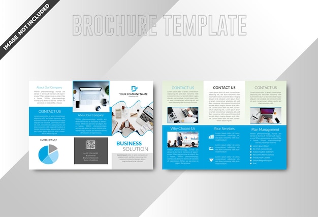 61 Vector elegant abstract curves design trifold brochure template